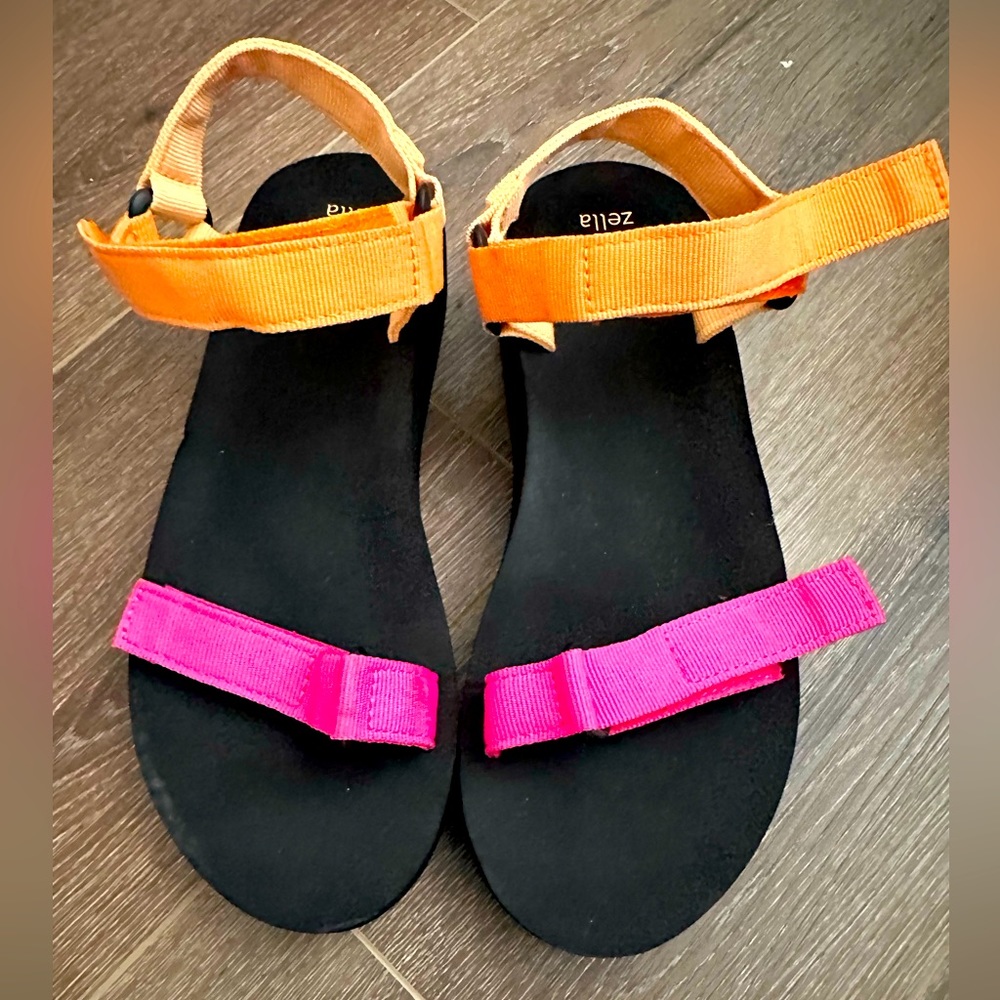 Z by Zelle orange and pink platforms